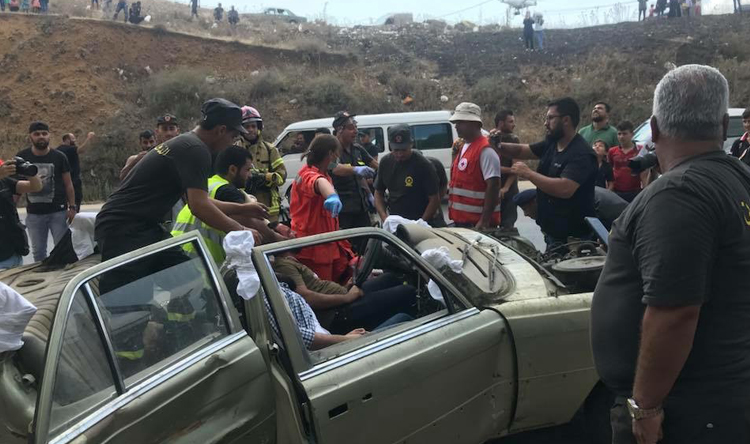 مناورة تدريبية على التعامل مع حادث سير كبير في عكار