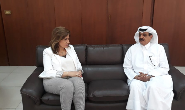 مديرة الوكالة الوطنية استقبلت السفير القطري مودعًا