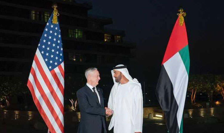 ولي عهد أبوظبي يلتقي وزير الدفاع الأميركي