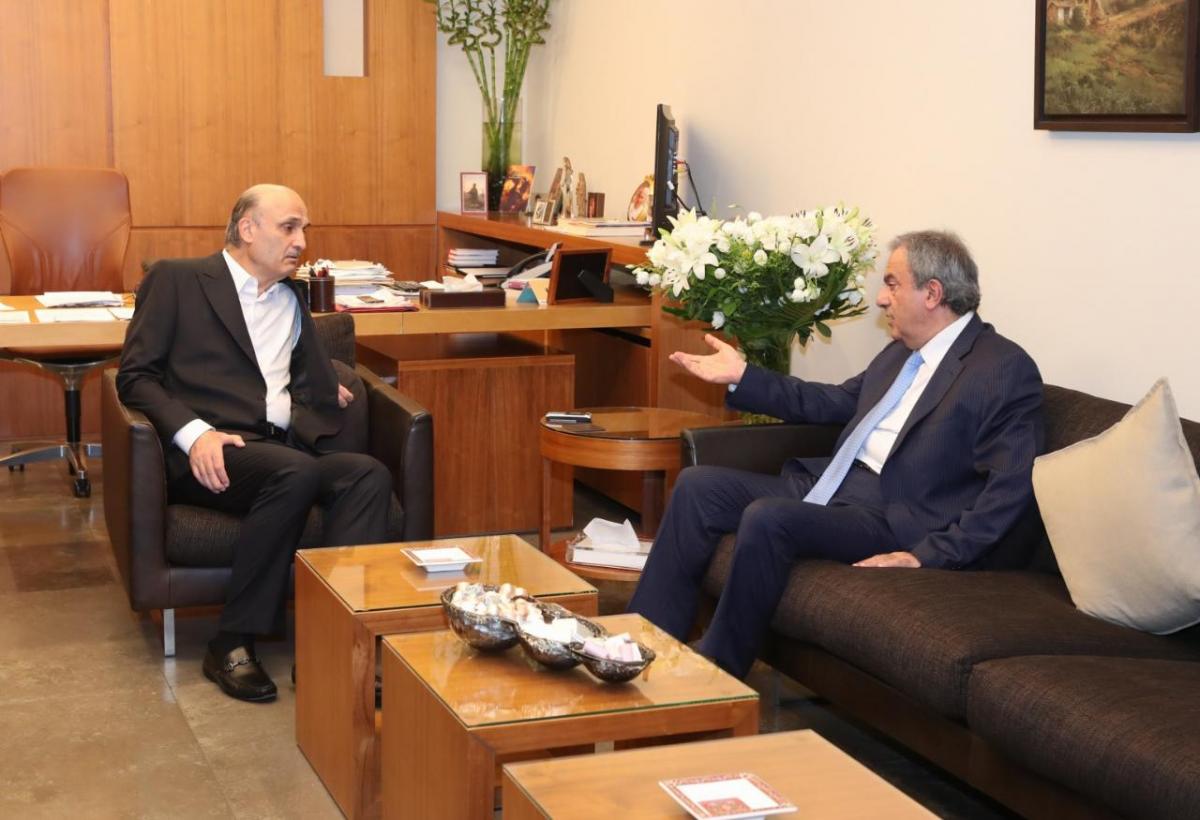 جعجع التقى فريد الياس الخازن في معراب