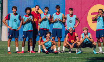 حمزة يتألق في تدريبات برشلونة