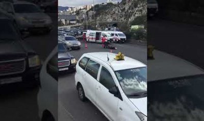 خاص – بالفيديو: جريح في حادثين على اوتوستراد نهر الكلب