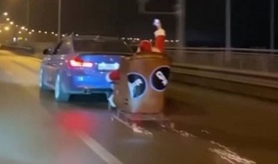 بالفيديو: BMW بدلاً من حيوان الرنة لبابا نويل